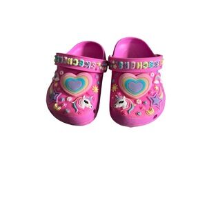 Skechers Girl's Heart Charmer-Girly Land Clog Toddler Girl Size 5 Hot‎ Pink